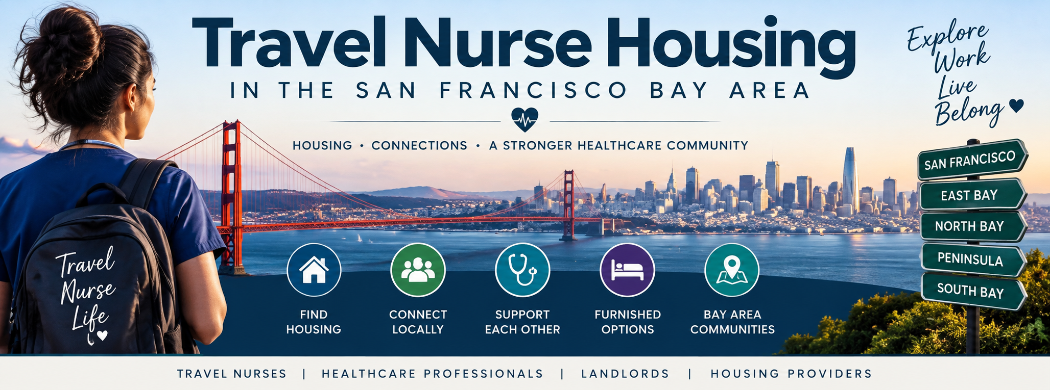 Travel nurse housing across San Francisco Bay Area regions